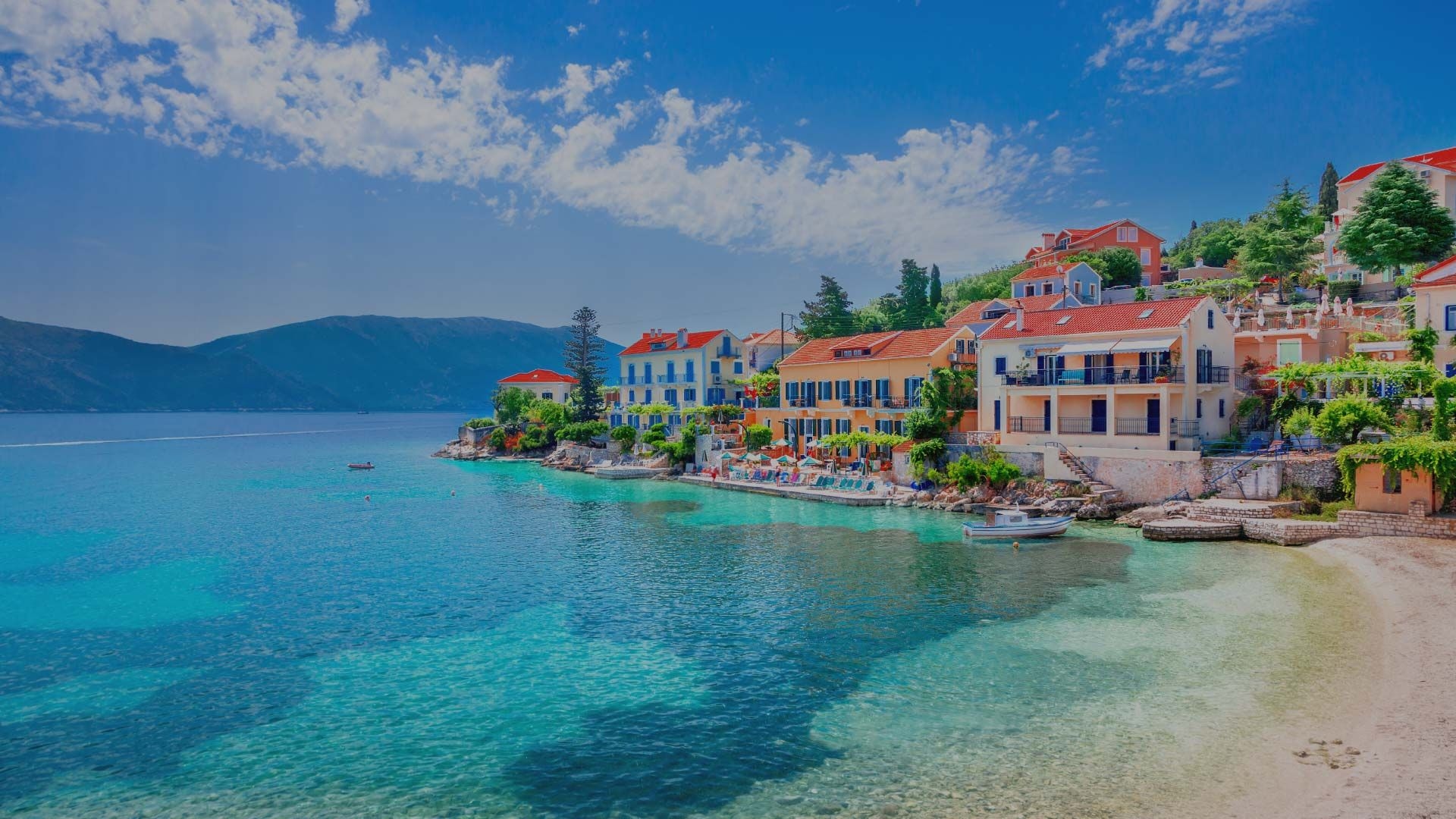 Fiskardo town in Kefalonia